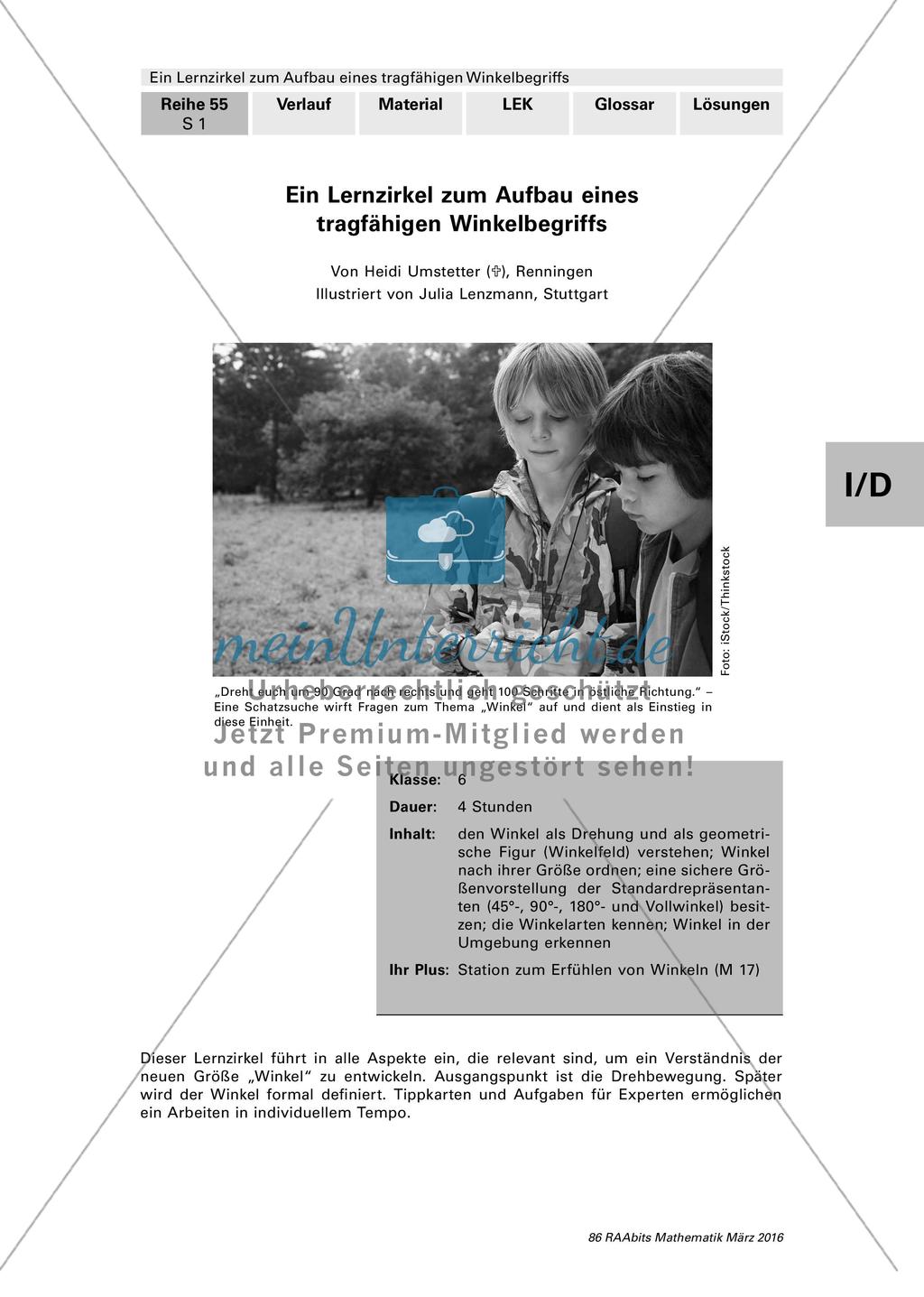 Lernzirkel: Winkelbegriff Preview 1