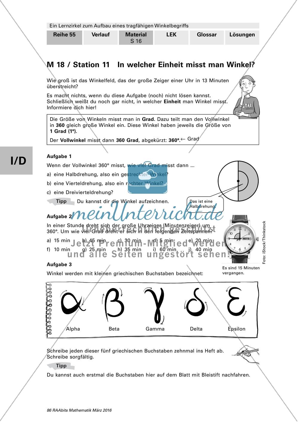 Lernzirkel: Winkelbegriff Preview 20