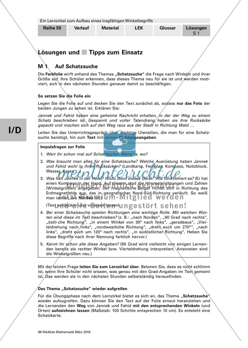 Lernzirkel: Winkelbegriff Preview 22