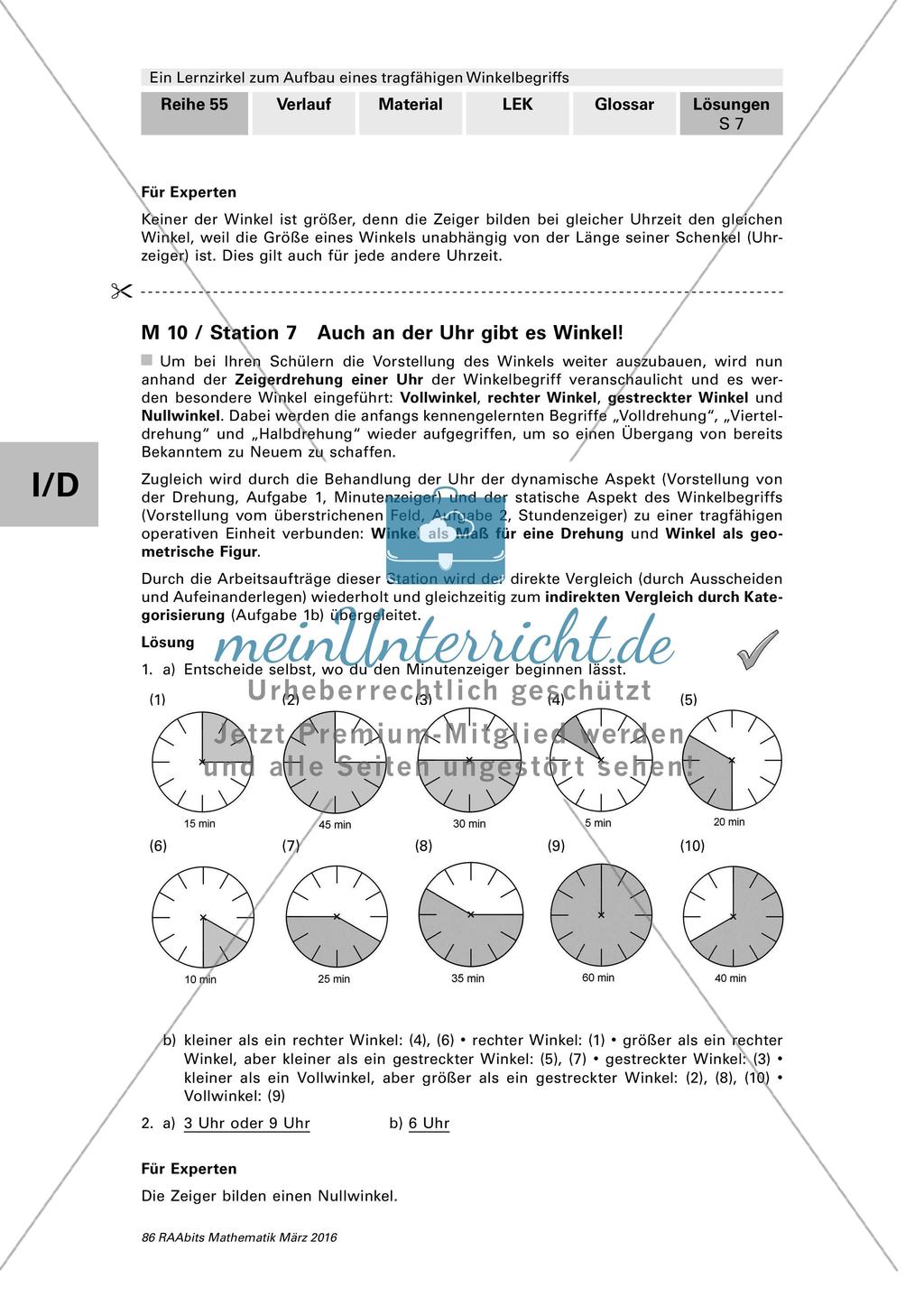 Lernzirkel: Winkelbegriff Preview 28