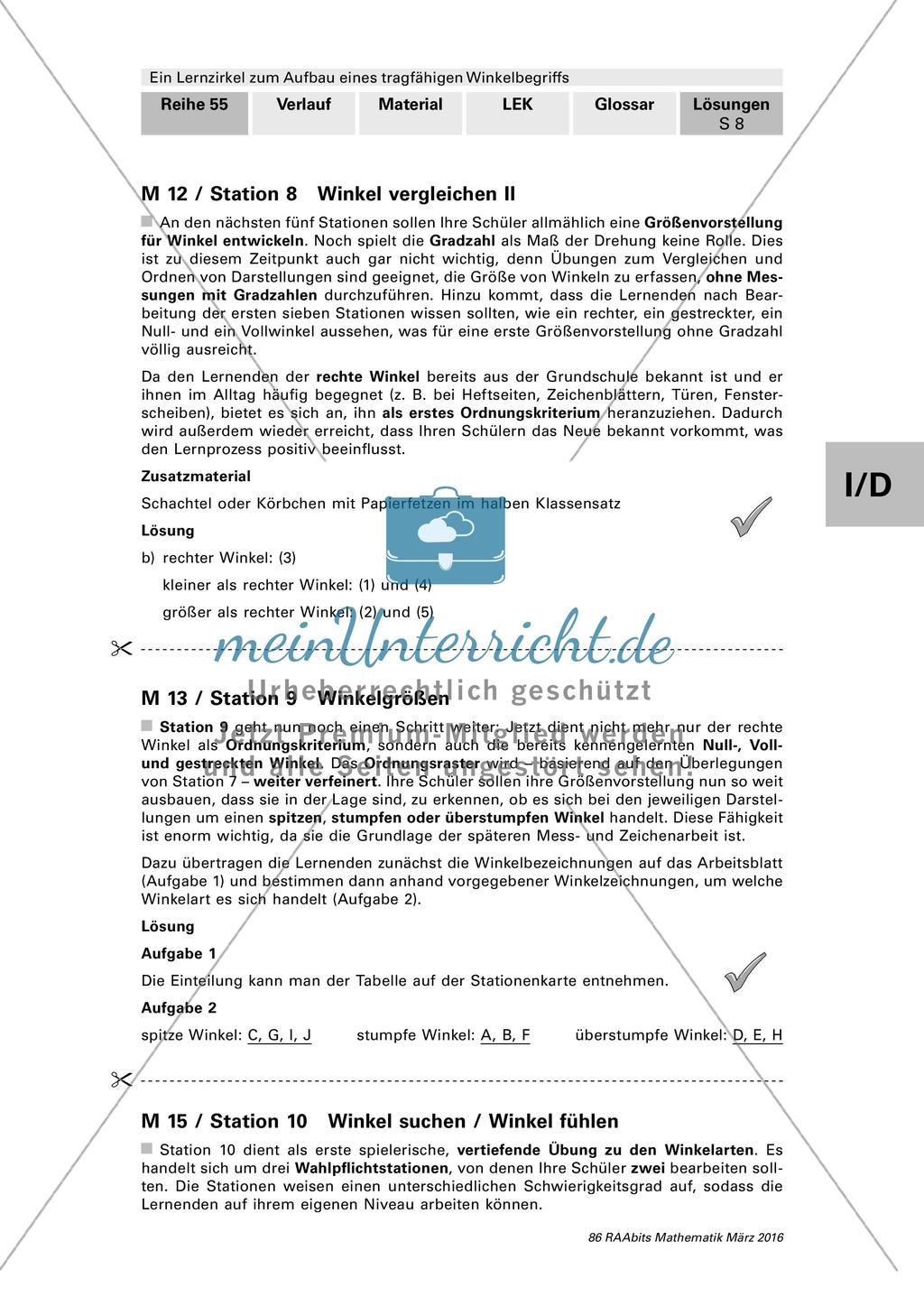 Lernzirkel: Winkelbegriff Preview 29