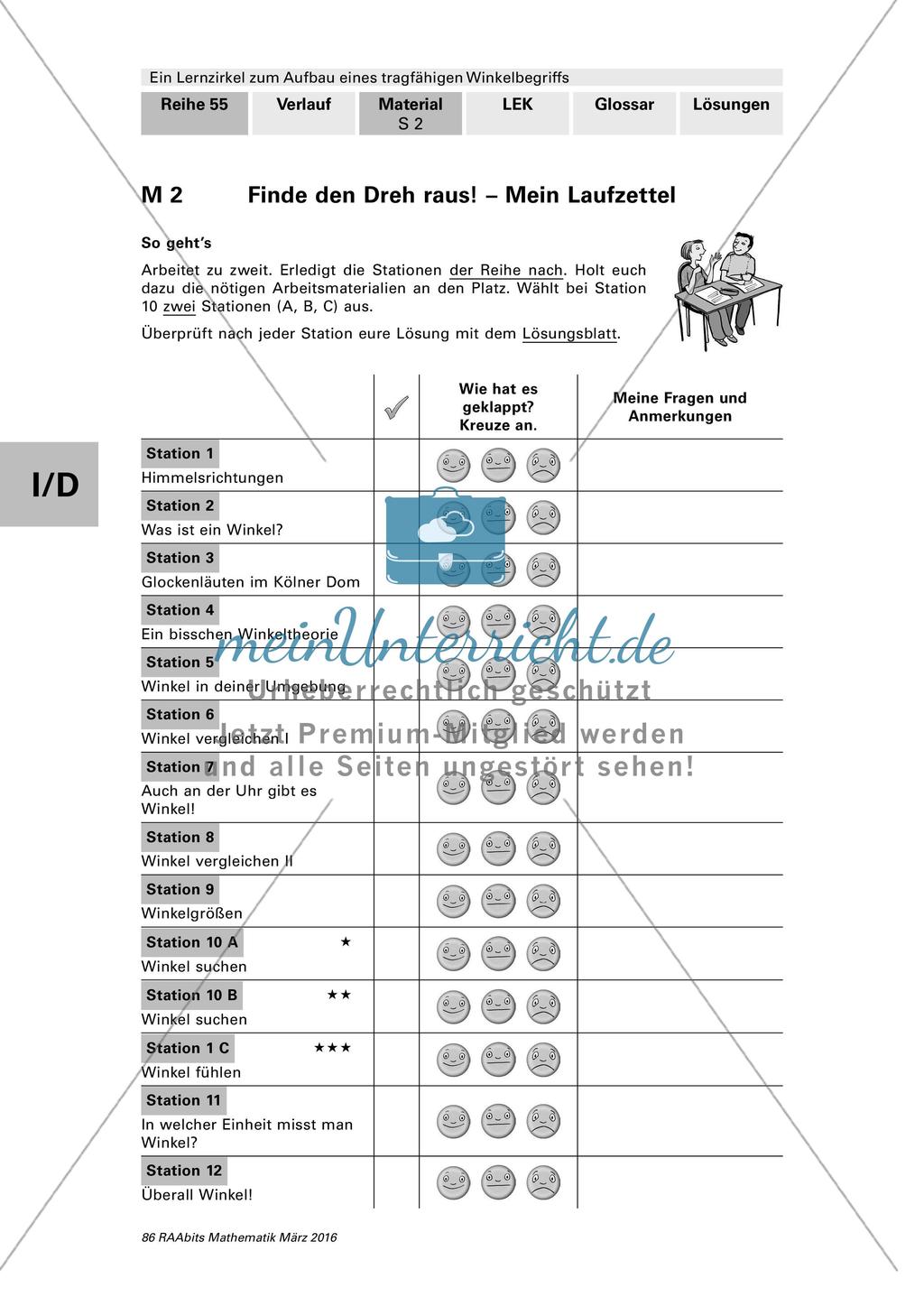 Lernzirkel: Winkelbegriff Preview 6