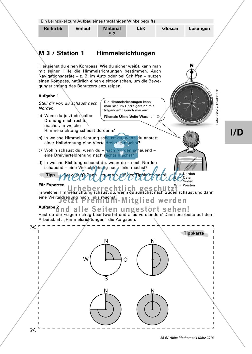 Lernzirkel: Winkelbegriff Preview 7