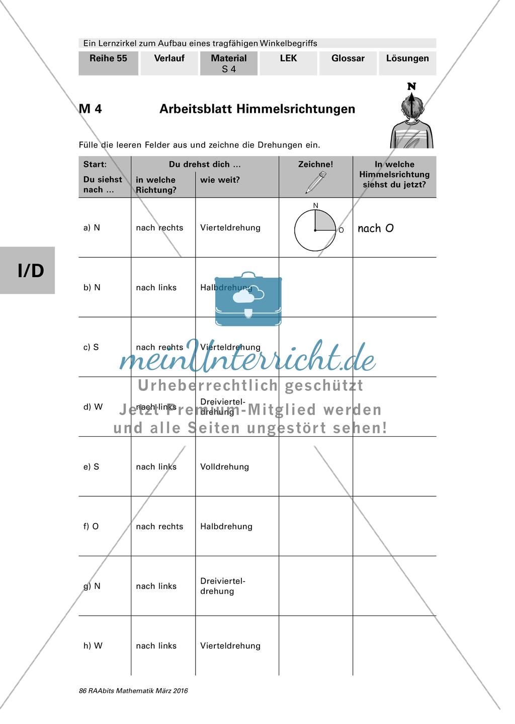Lernzirkel: Winkelbegriff Preview 8