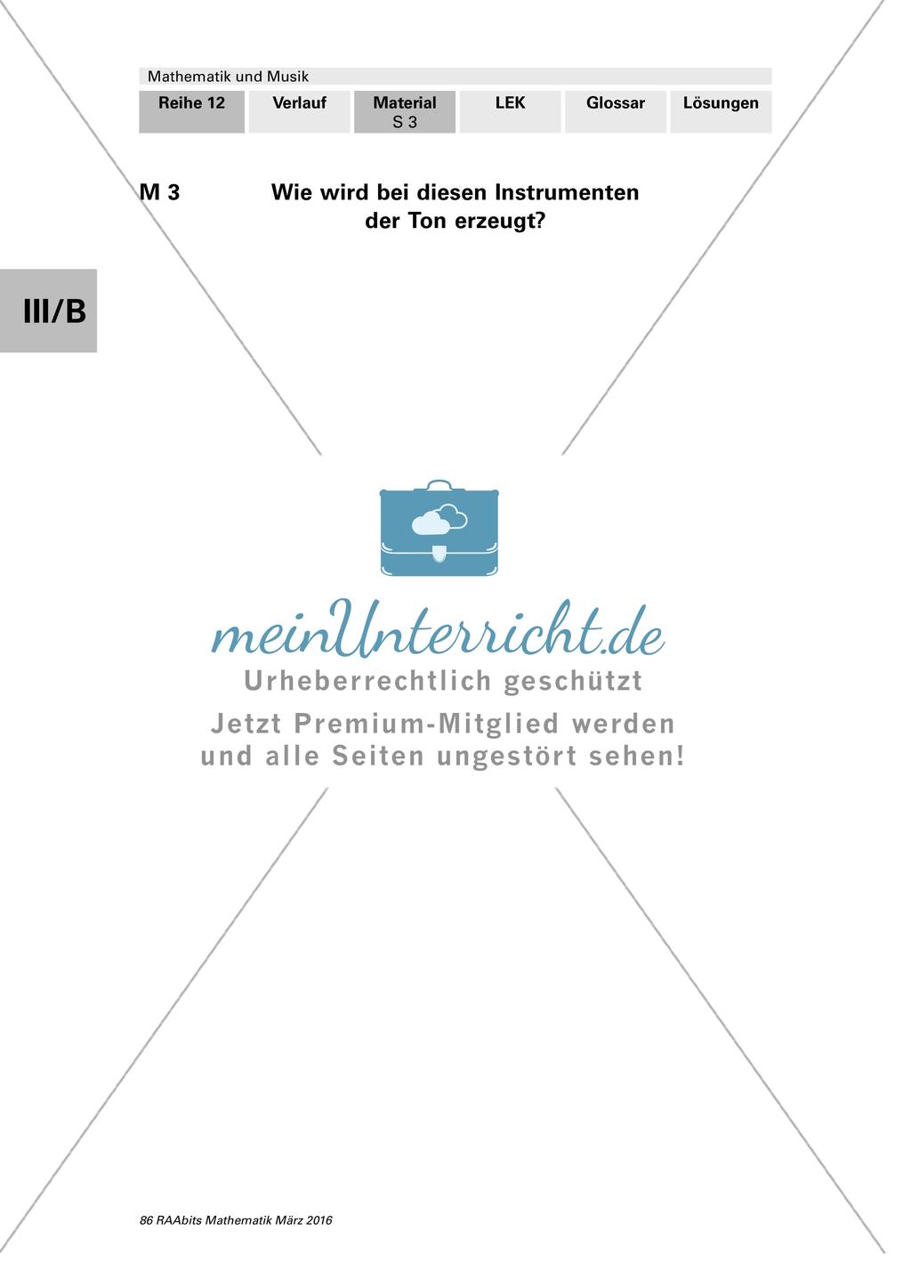 Tonerzeugung mit Instrumenten Preview 1