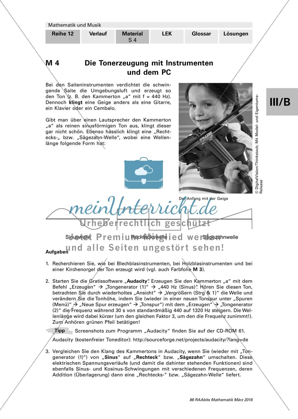 Tonerzeugung mit Instrumenten Preview 2