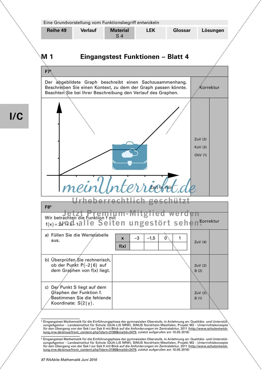Eingangstest Funktionen Preview 4
