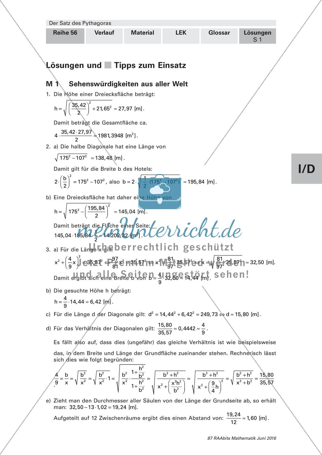 Satz des Pythagoras in der Architektur Preview 13