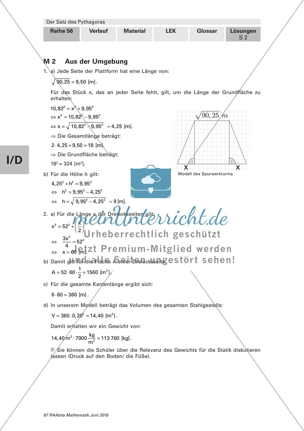 Satz des Pythagoras in der Architektur Preview 14