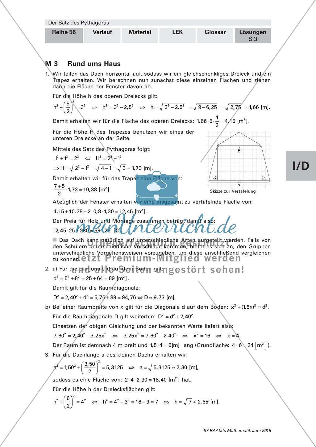 Satz des Pythagoras in der Architektur Preview 15