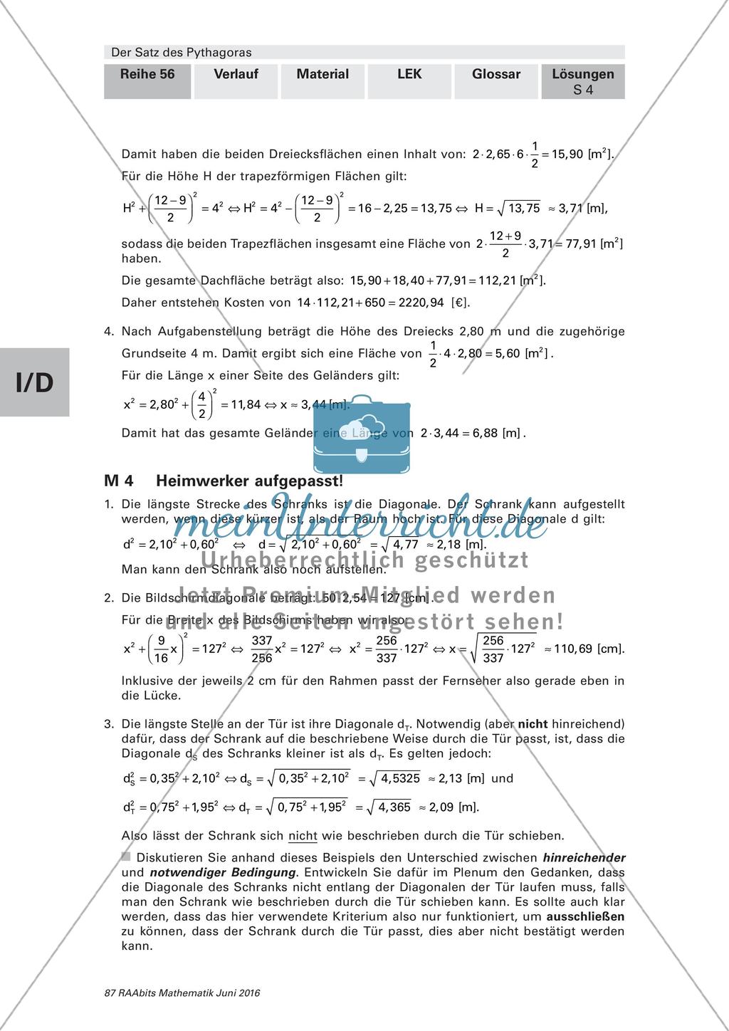 Satz des Pythagoras in der Architektur Preview 16