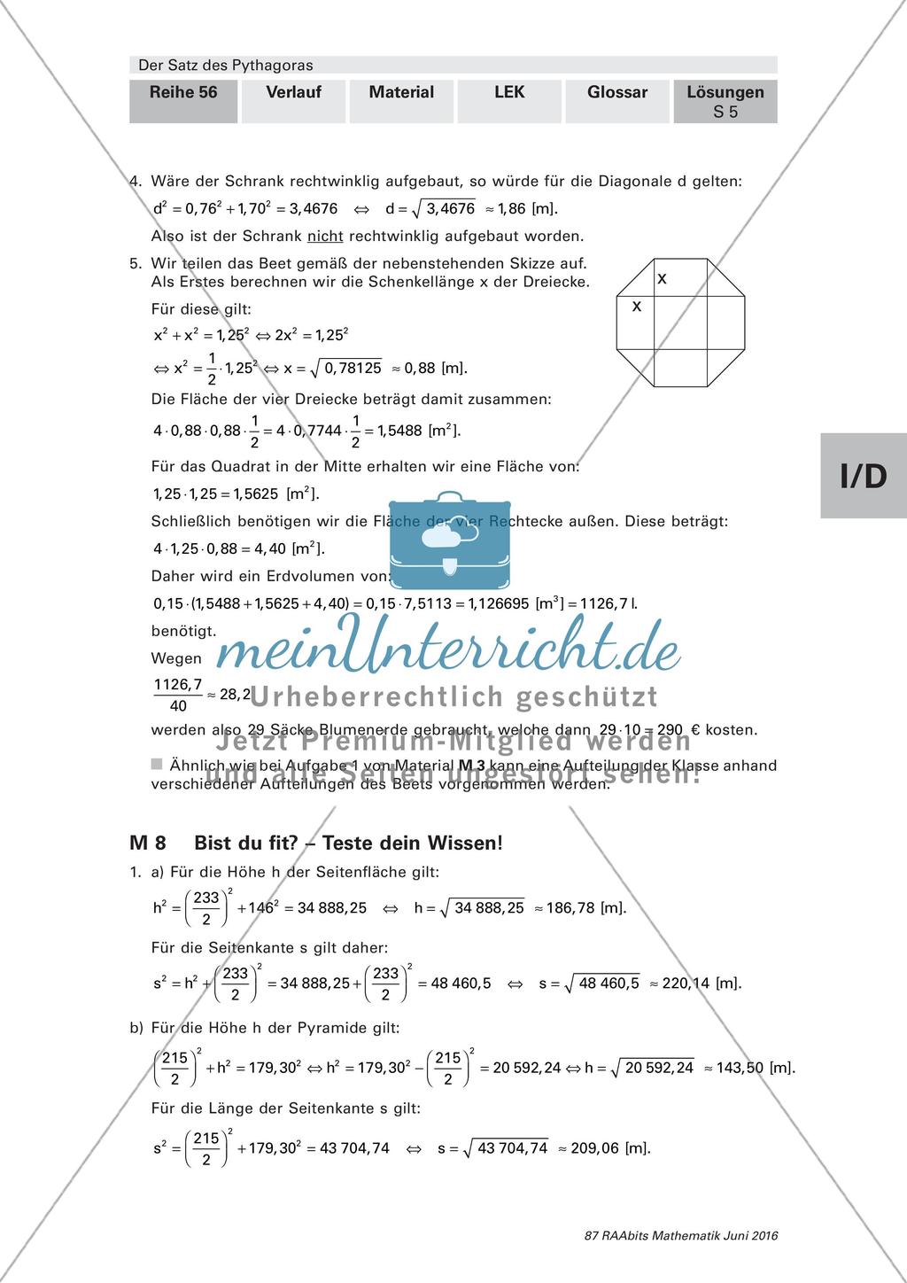 Satz des Pythagoras in der Architektur Preview 17
