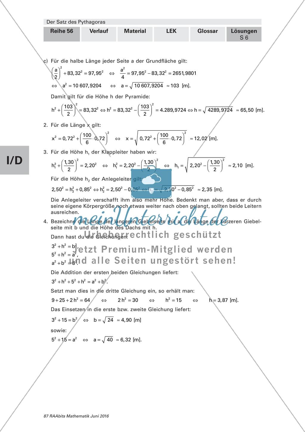 Satz des Pythagoras in der Architektur Preview 18