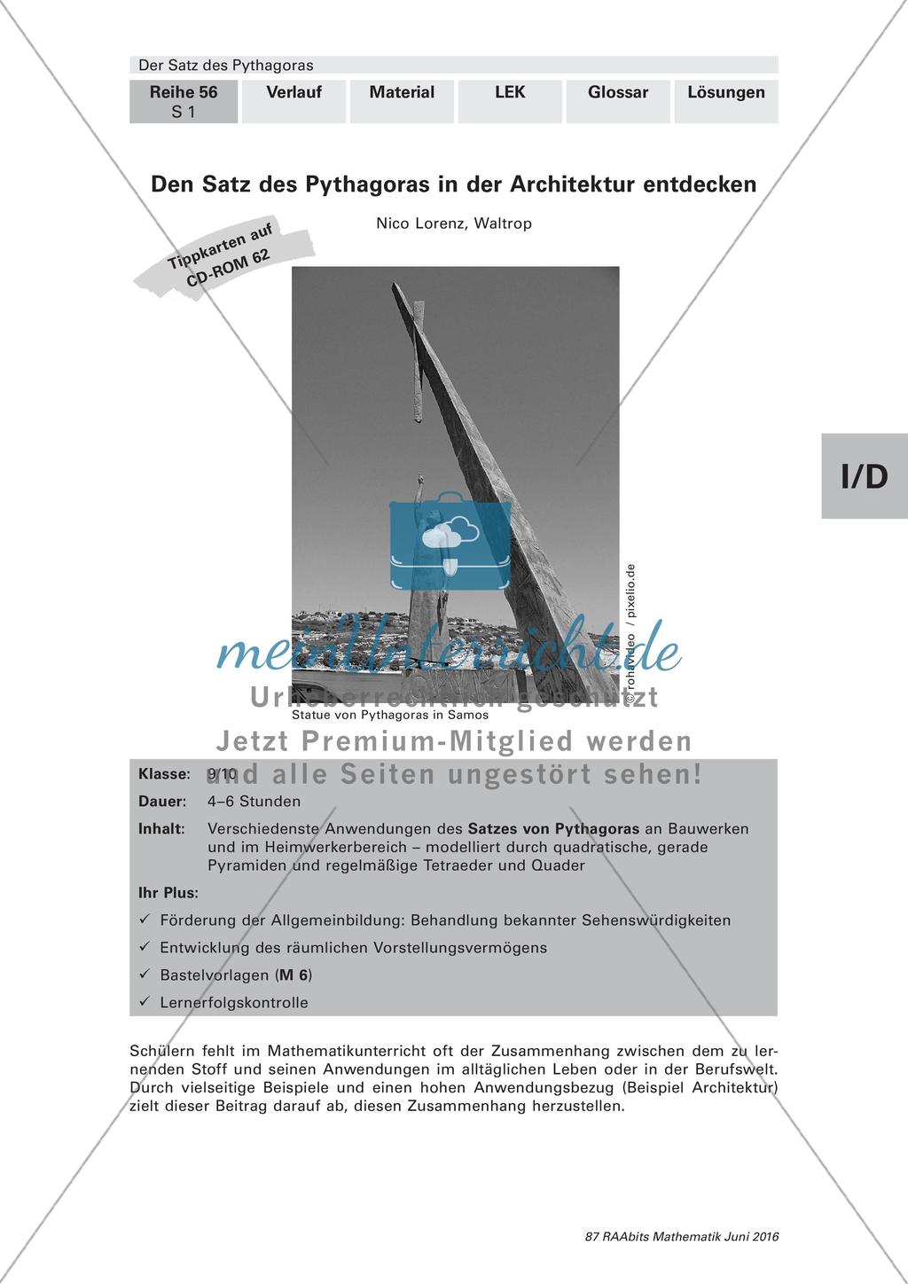 Satz des Pythagoras in der Architektur Preview 1
