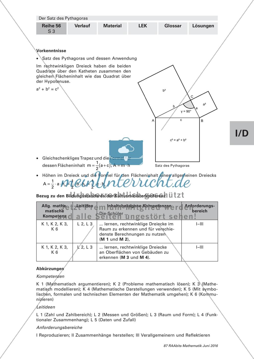 Satz des Pythagoras in der Architektur Preview 3