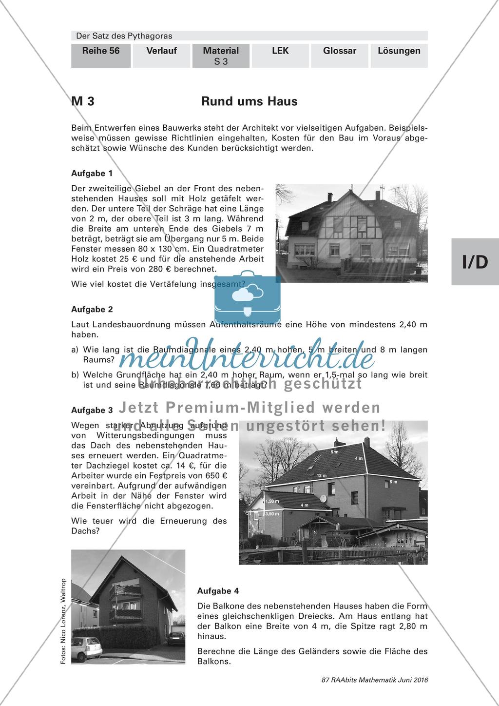 Satz des Pythagoras in der Architektur Preview 7