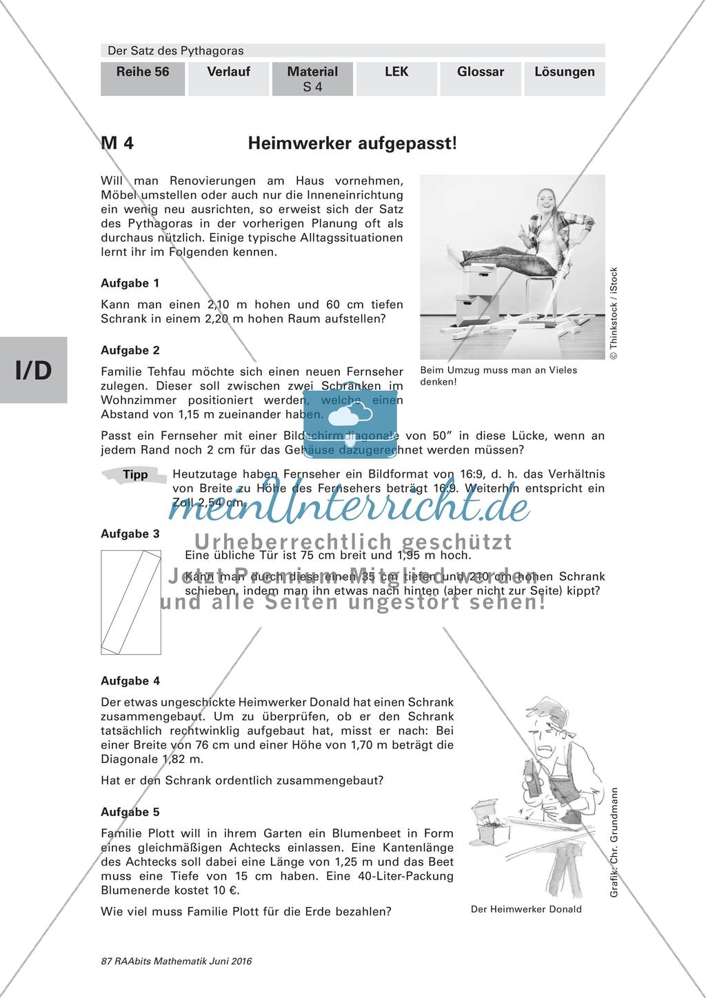 Satz des Pythagoras in der Architektur Preview 8