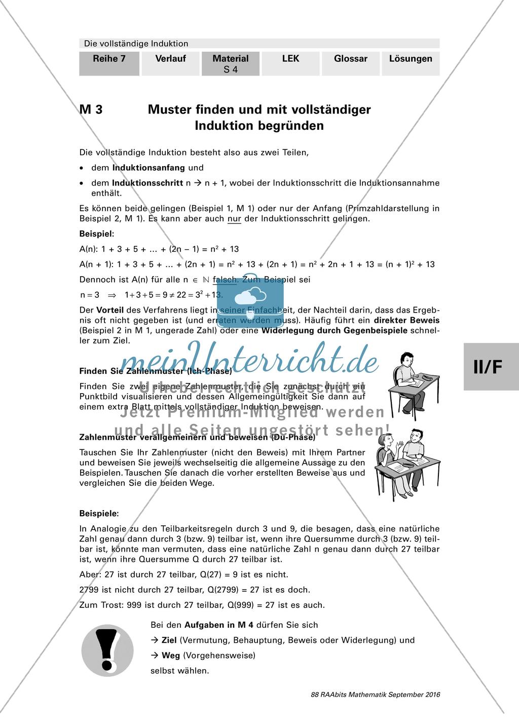 Begriffsbestimmung zur vollständigen Induktion Preview 2