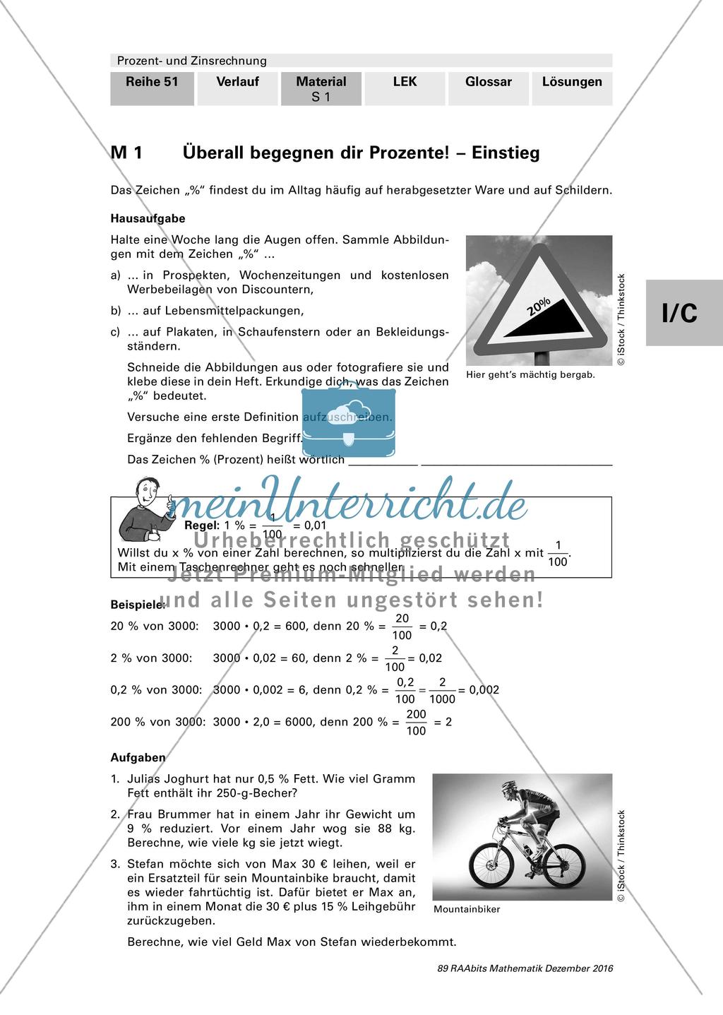 Überall begegnen dir Prozente - Einstieg Preview 1