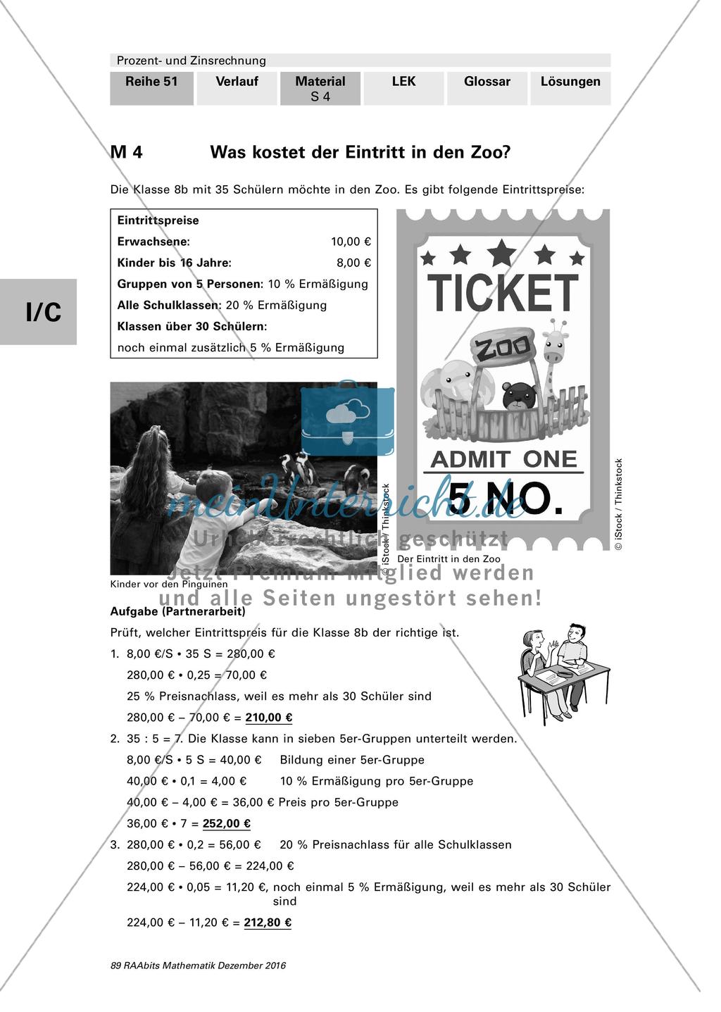 Prozentrechnung im Alltag anwenden - Rabatte Preview 2