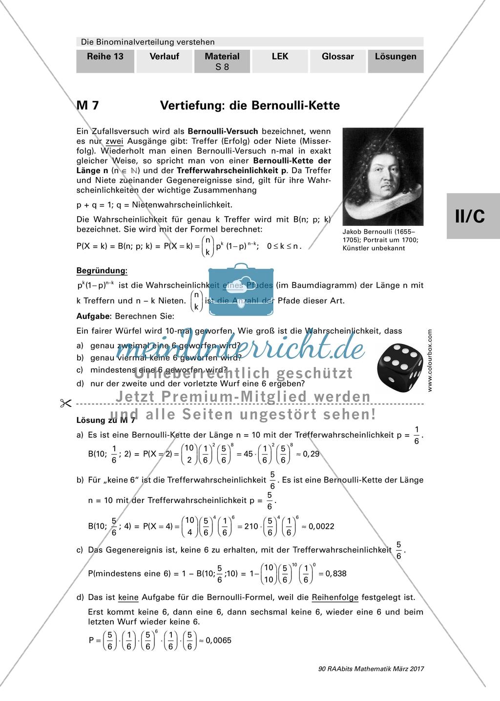 Vertiefung: die Bernoulli-Kette Preview 1