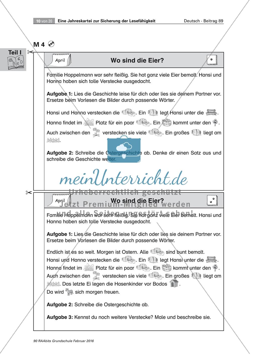 Erweiterung der Lesefähigkeit: Mit Texten durch das Jahr Preview 10