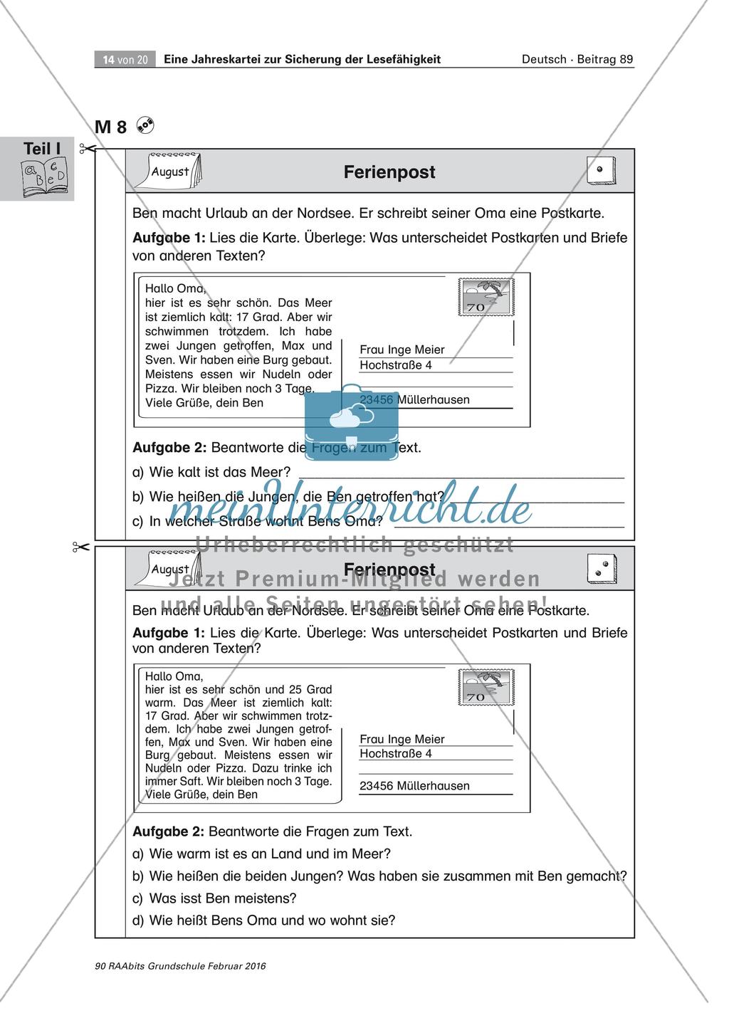 Erweiterung der Lesefähigkeit: Mit Texten durch das Jahr Preview 14