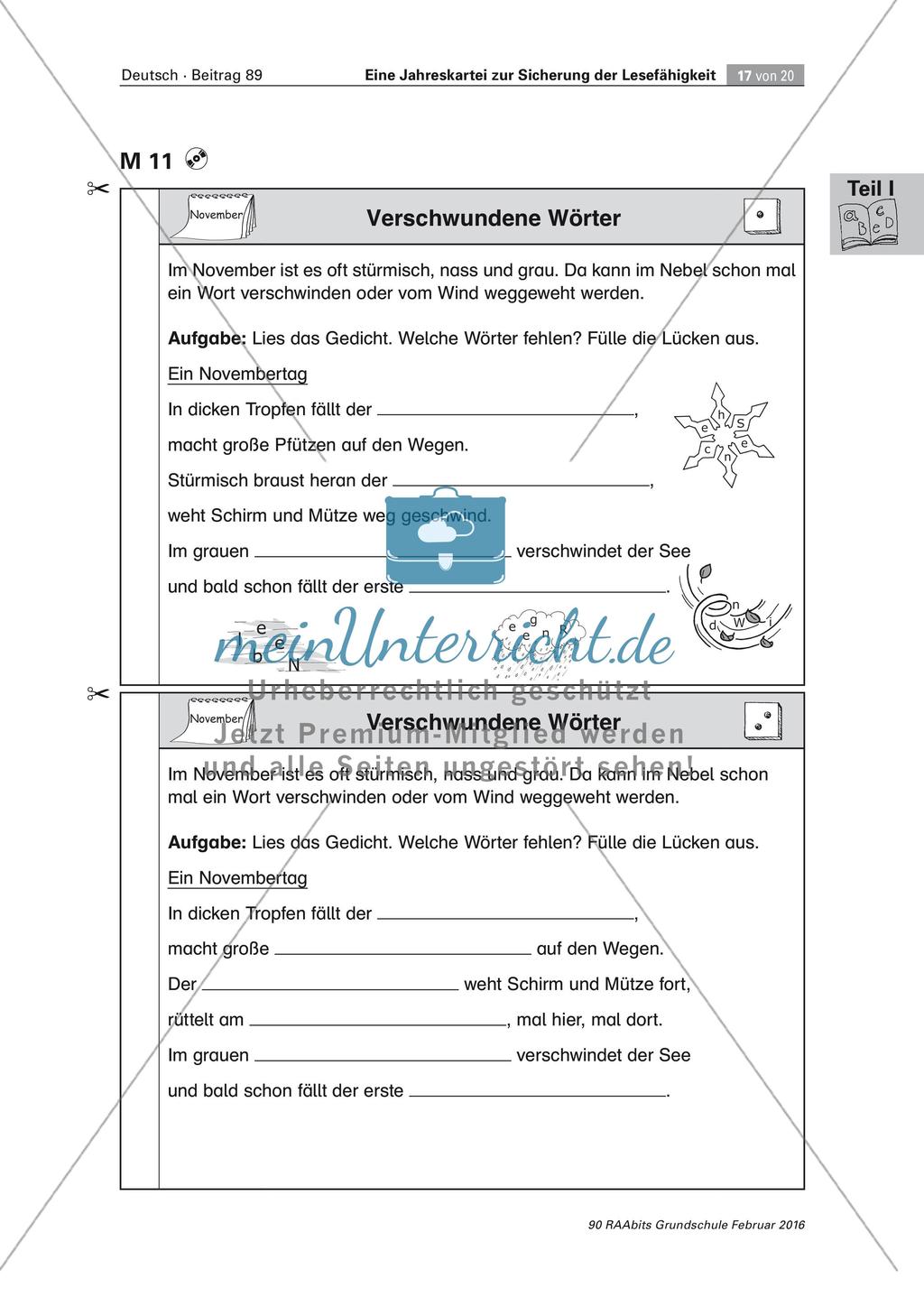 Erweiterung der Lesefähigkeit: Mit Texten durch das Jahr Preview 17