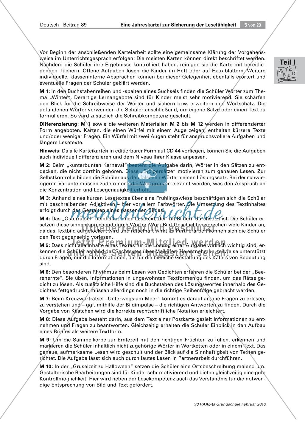 Erweiterung der Lesefähigkeit: Mit Texten durch das Jahr Preview 5