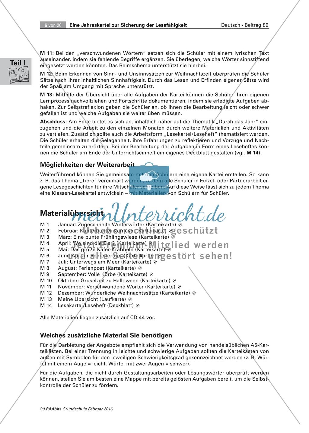 Erweiterung der Lesefähigkeit: Mit Texten durch das Jahr Preview 6