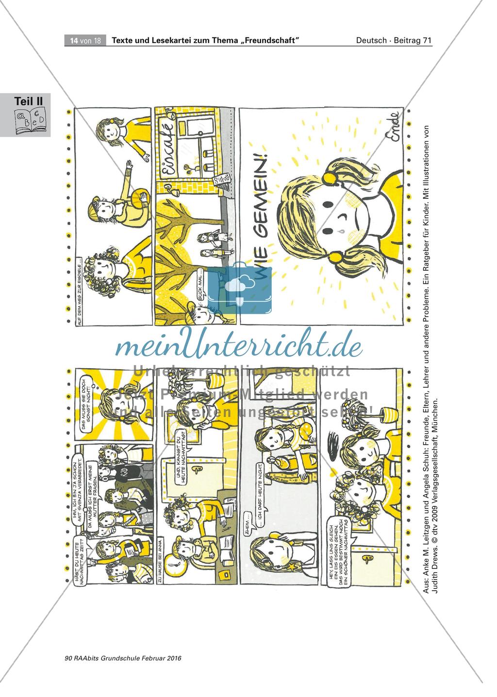 Texte und Lesekartei zum Thema