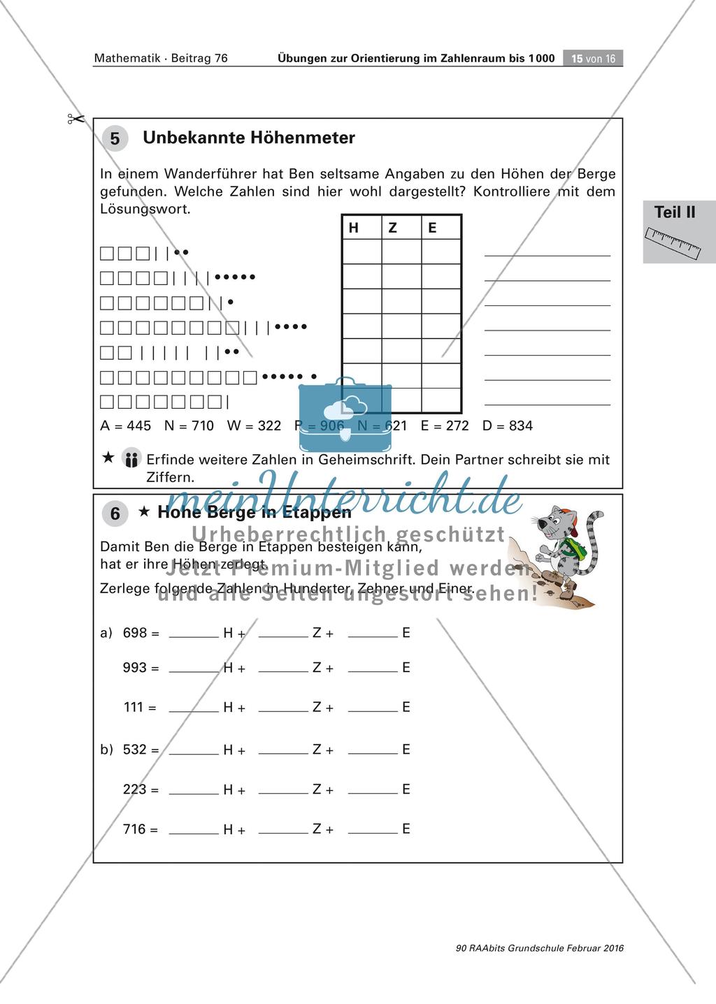 Orientierung im Zahlenraum bis 1000 Preview 15
