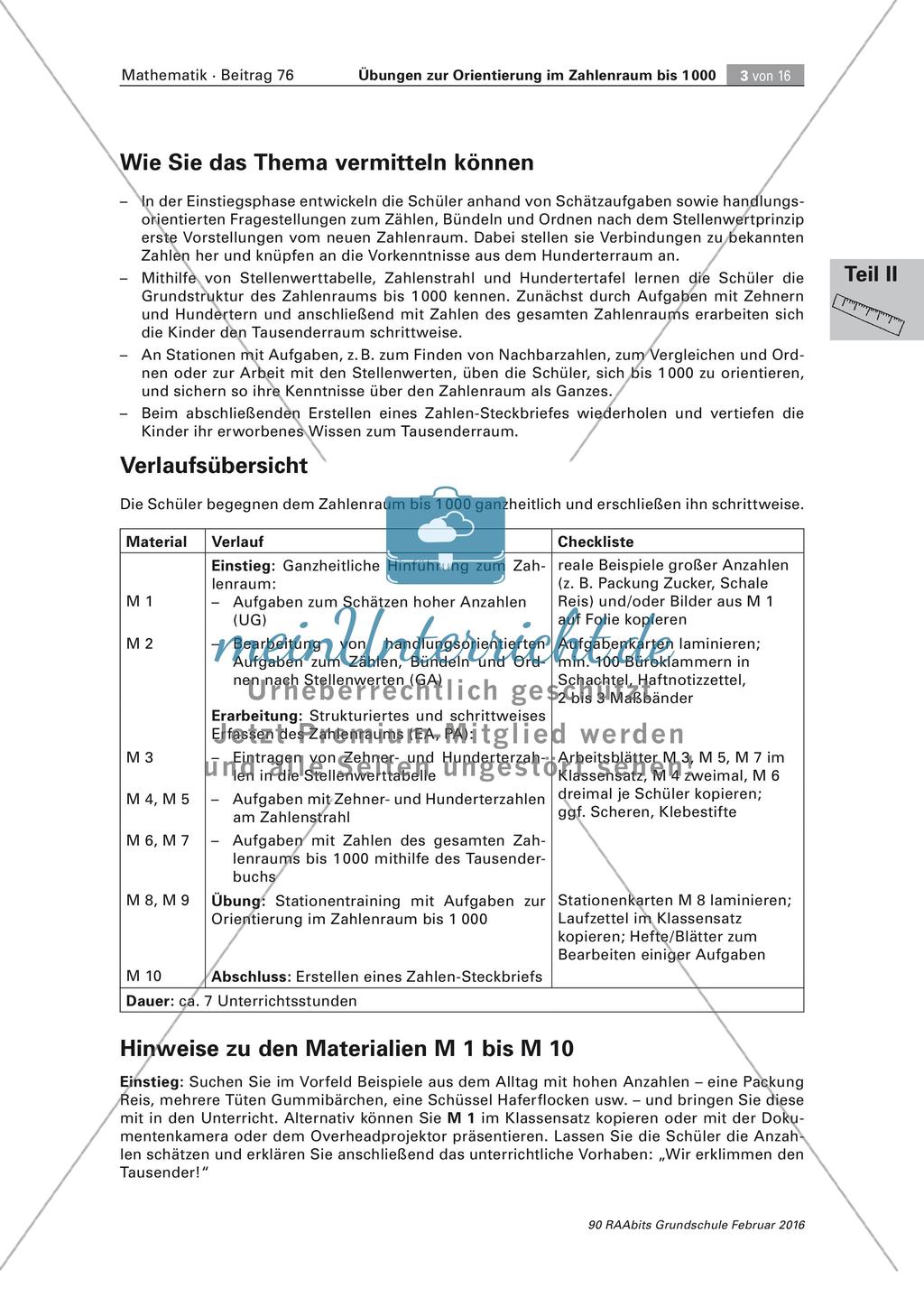 Orientierung im Zahlenraum bis 1000 Preview 3
