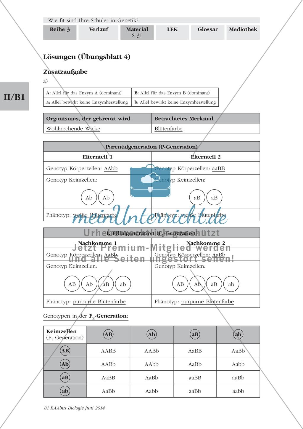 Genetik: Lerntempoduett zur Vererbung Preview 11