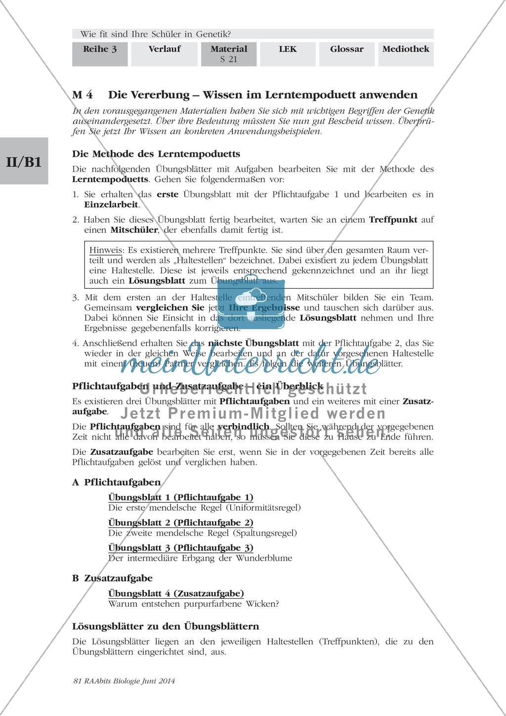 Genetik: Lerntempoduett zur Vererbung Preview 1