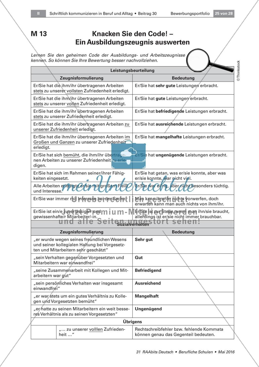 Gelungene Bewerbung - Ausbildungszeugnis Preview 2