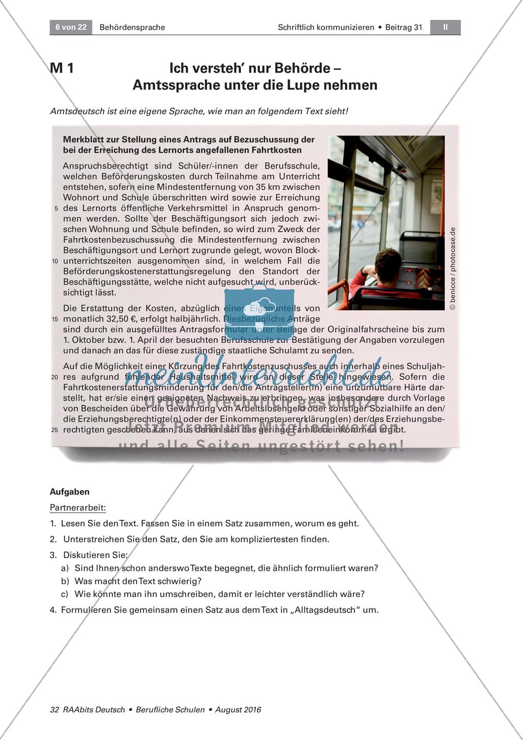Behördensprache - Verständnis und Vereinfachen Preview 1