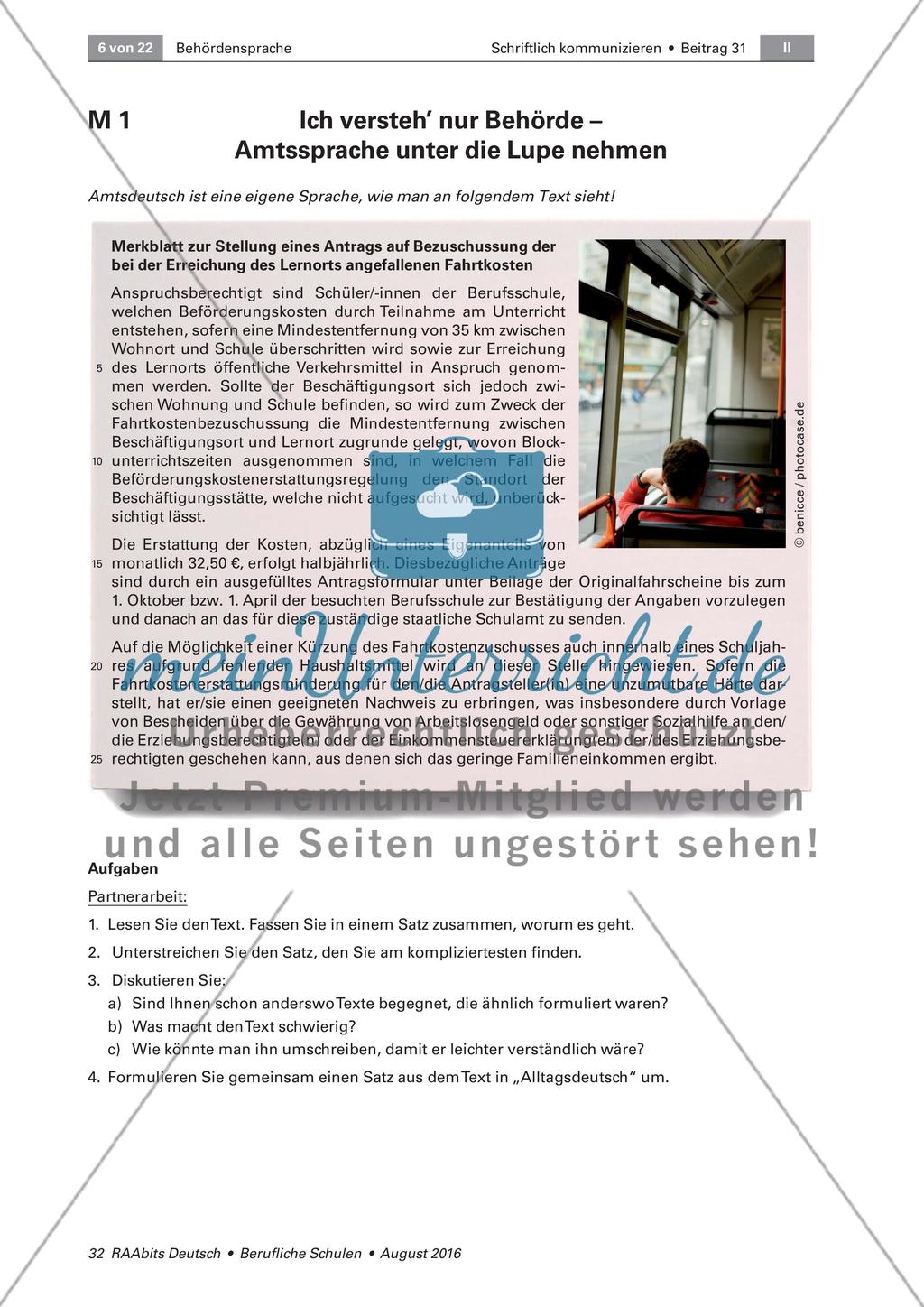 Behördensprache - Verständnis und Vereinfachen Preview 1
