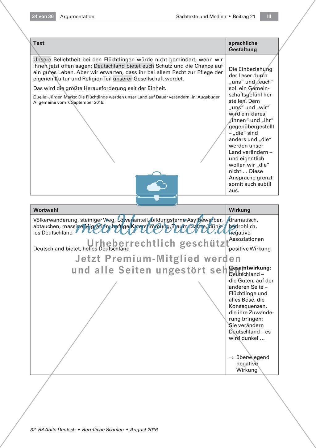 Analyse eines Kommentars zur Flüchtlingspolitik Preview 11