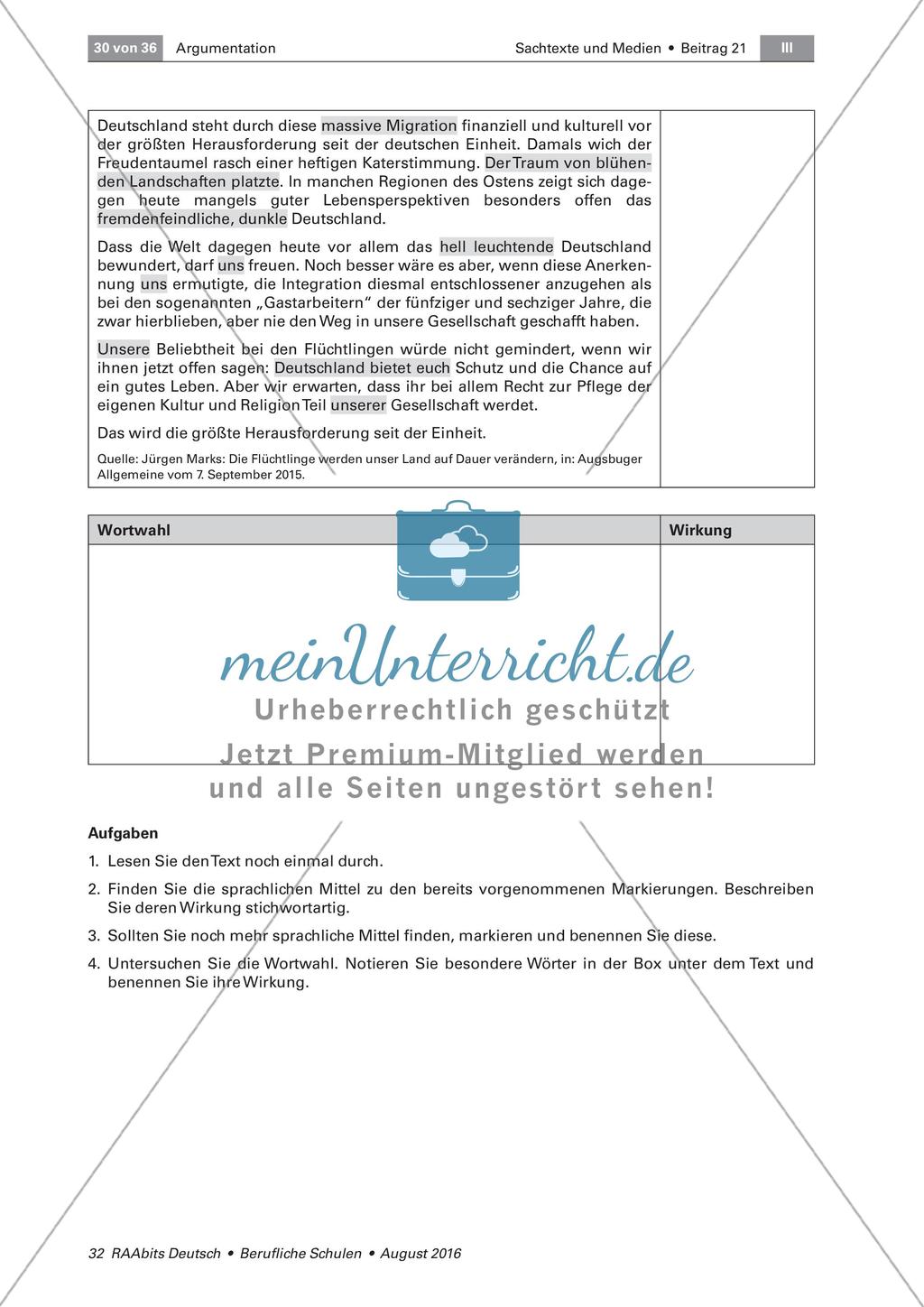 Analyse eines Kommentars zur Flüchtlingspolitik Preview 7