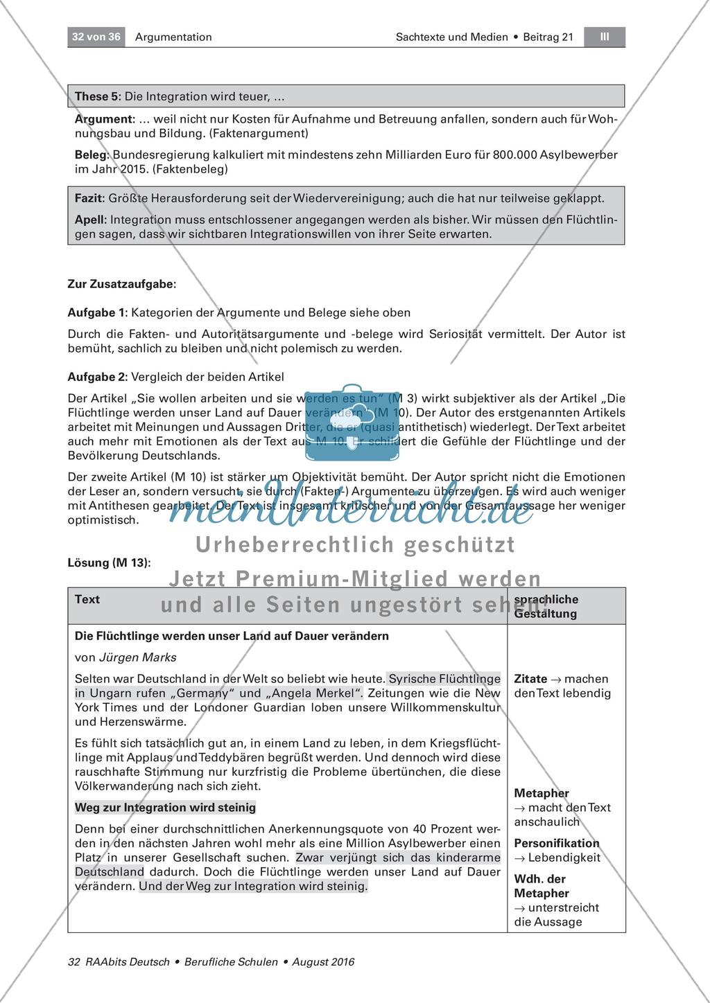 Analyse eines Kommentars zur Flüchtlingspolitik Preview 9