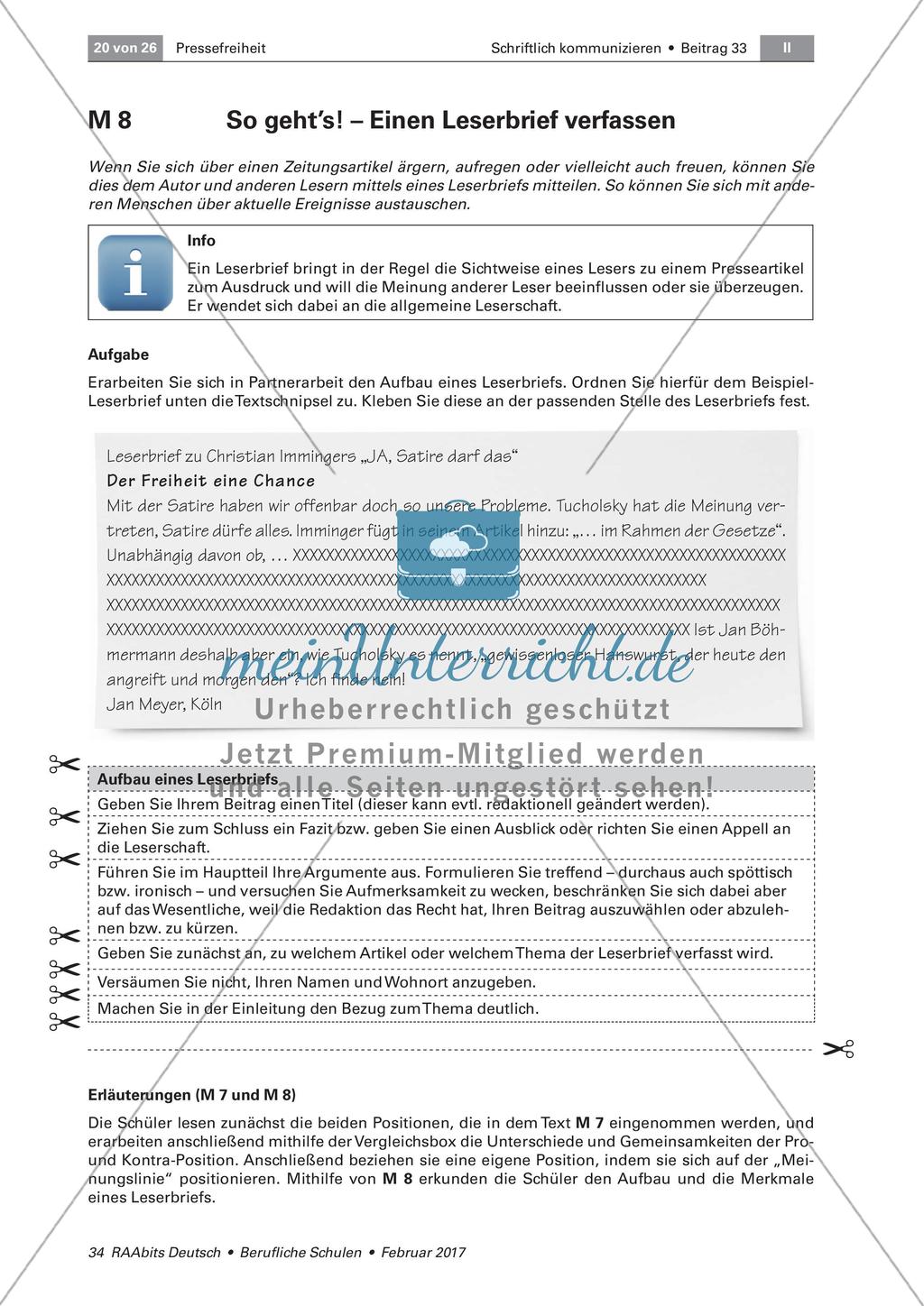 Merkmale eines Leserbriefs Preview 3