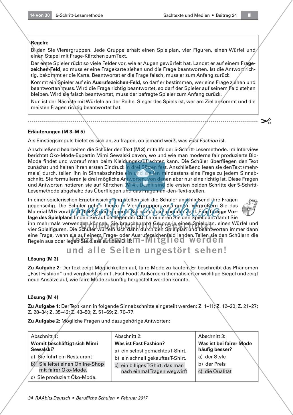 5-Schritt-Lesemethode: Schritt 1 und 2 - Überfliegen eines Textes und Fragen stellen Preview 5
