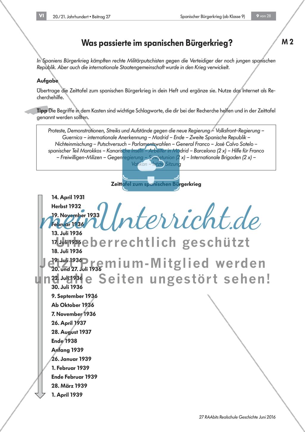 Der Verlauf des spanischen Bürgerkriegs 1936-1939 Preview 2