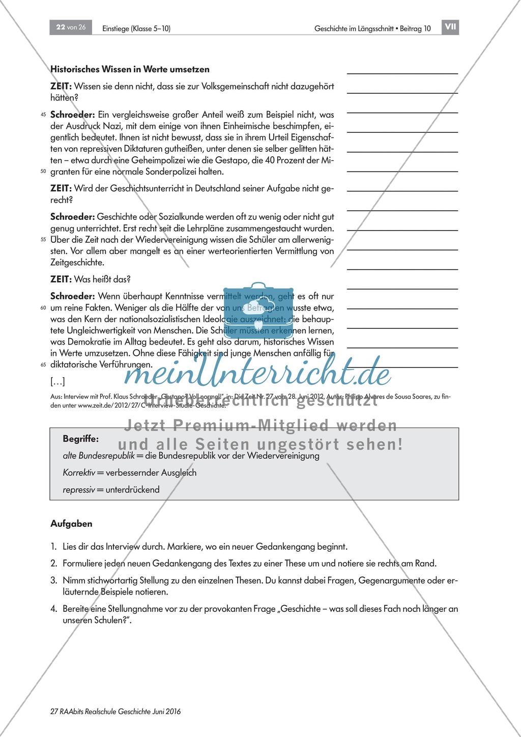 Geschichtsunterricht kritisch hinterfragt – eine Podiumsdiskussion Preview 2