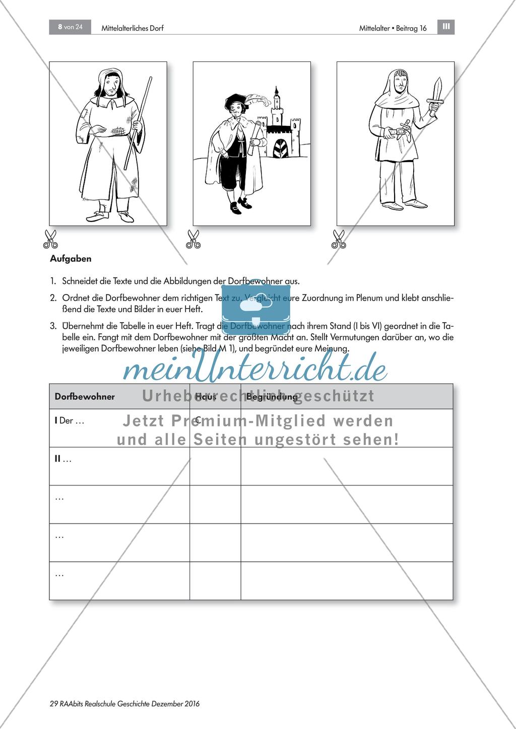 Das mittelalterliche Dorf und seine Bewohner Preview 3