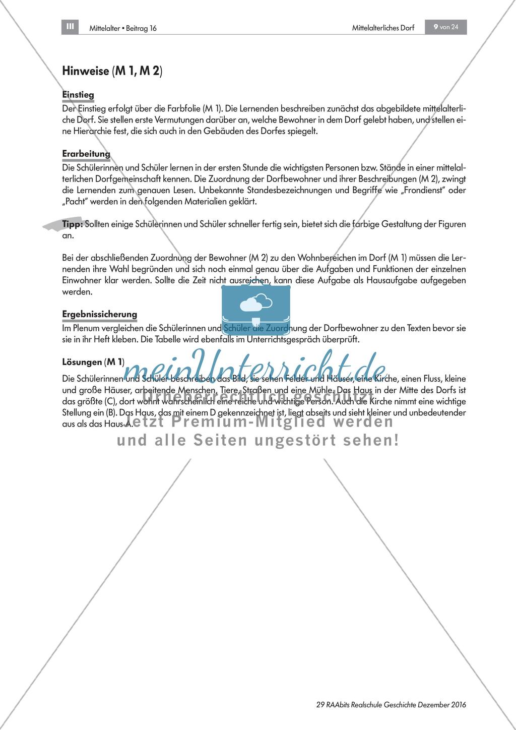 Das mittelalterliche Dorf und seine Bewohner Preview 4