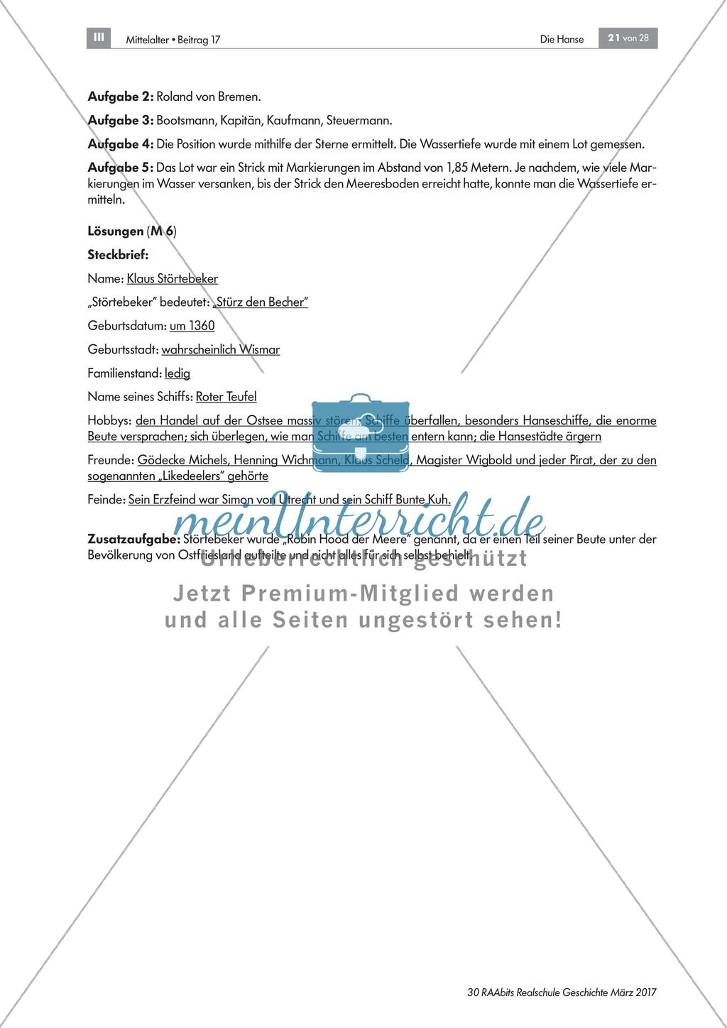 Der Weg der Hansekaufleute – Transportmittel und Gefahren Preview 5
