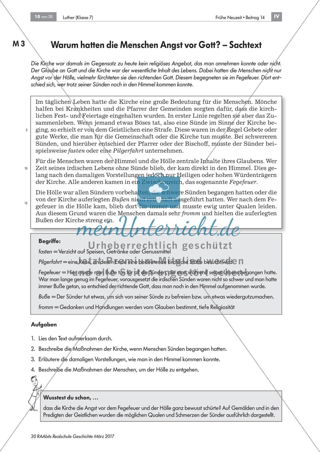 Luther und die Reformation: Unzufriedenheit mit der Kirche Preview 3