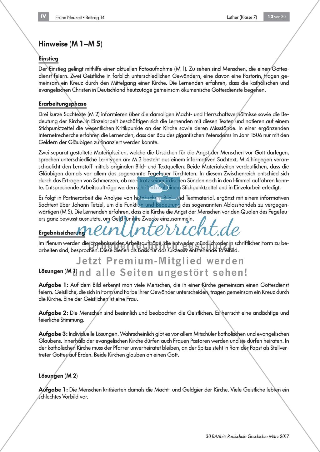 Luther und die Reformation: Unzufriedenheit mit der Kirche Preview 6